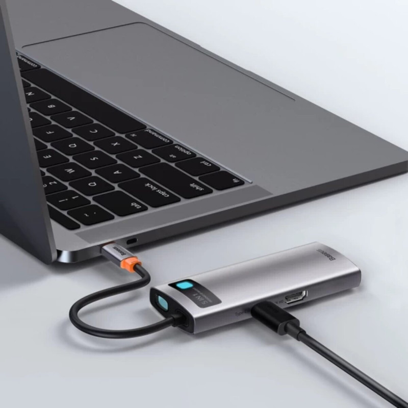 USB-Hub Baseus Metal Gleam Series 5-in-1 Multifunctional （Type-C to HDMI*1+USB3.0*3+PD*1) (CAHUB-CX0G)