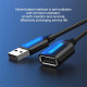 Кабель Vention USB 2.0 A Male to A Female Extension Cable 1M black PVC Type (CBIBF) (CBIBF)