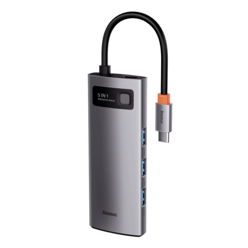 USB-Hub Baseus Metal Gleam Series 5-in-1 Multifunctional （Type-C to HDMI*1+USB3.0*3+PD*1) (CAHUB-CX0G)