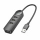 Адаптер Borofone DH5 Erudite 4-in-1 adapter(Type-C to USB2.0*4)(L=0.2M) (6941991104237)