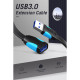 Кабель Подовжувач Vention Flat USB3.0 Extension Cable 1M Black (VAS-A13-B100) (VAS-A13-B100)