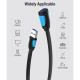 Кабель Подовжувач Vention Flat USB3.0 Extension Cable 1M Black (VAS-A13-B100) (VAS-A13-B100)