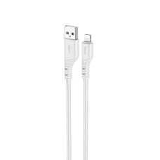 Кабель HOCO X97 Crystal color silicone charging data cable iP light gray (6931474799814)