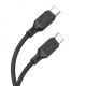 Кабель HOCO X90 Cool 60W silicone charging data cable for Type-C to Type-C Black (6931474788467)