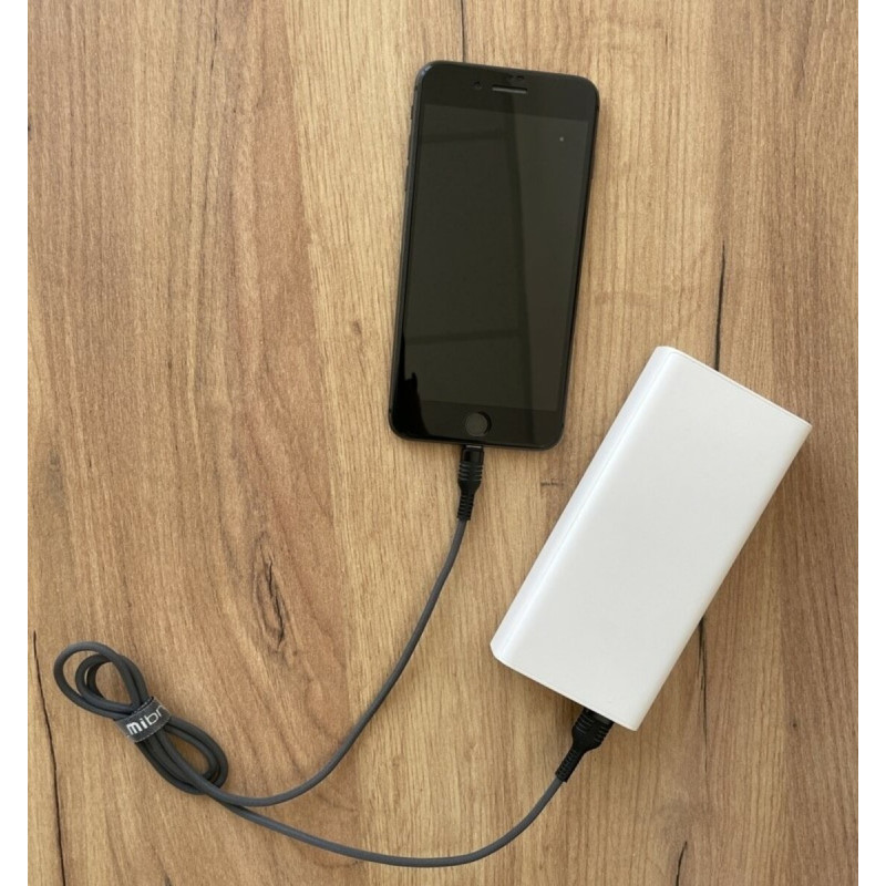 Кабель Mibrand MI-13 Feng World Charging Line USB for Lightning 2A 1m Black/Grey (MIDC/13LBG)