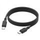 Кабель HOCO X90 Cool 60W silicone charging data cable for Type-C to Type-C Black (6931474788467)