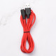 Кабель HOCO X21 Plus USB to Micro 2.4A, 2m, silicone, silicone connectors, Black+Red (6931474713841)