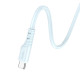 Кабель HOCO X97 Crystal color silicone charging data cable Type-C light blue (6931474799883)