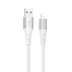 Кабель BOROFONE BX88 Solid silicone charging data cable for iP White (BX88LW)