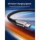 Кабель Vention Cotton Braided USB 2.0 A Male to Micro Male 3A Cable 1.5M Gray Aluminum Alloy Type (COAHG) (COAHG)