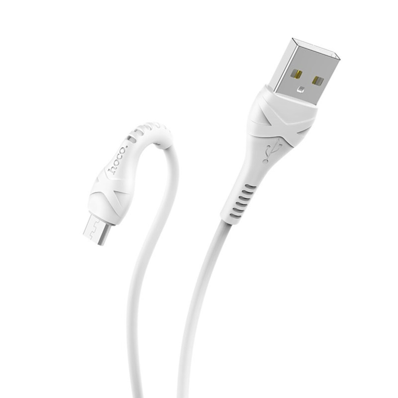 Кабель HOCO X37 USB to Micro 2.4A, 1m, PVC, PVC connectors, White (6931474710505)