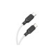 Кабель HOCO X90 Cool 60W silicone charging data cable for Type-C to Type-C White (6931474788474)