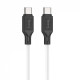 Кабель HOCO X90 Cool 60W silicone charging data cable for Type-C to Type-C White (6931474788474)