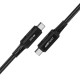Кабель ACEFAST C4-03 Type-C to Type-C 5A, 100W, 2m, nylon, zinc connectors, Black (AFC4-03B)