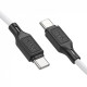 Кабель HOCO X90 Cool 60W silicone charging data cable for Type-C to Type-C White (6931474788474)