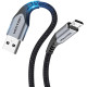 Кабель Vention Cotton Braided USB 2.0 A Male to Micro Male 3A Cable 1.5M Gray Aluminum Alloy Type (COAHG) (COAHG)