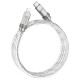 Кабель HOCO U113 Solid PD silicone charging data cable iP Silver (6931474790019)