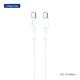 Кабель CHAROME C21-04 USB-C to USB-C charging data cable White (6974324910533)