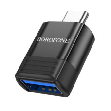 Адаптер BOROFONE BV18 Type-C male to USB female USB3.0 adapter Black (BV18C)