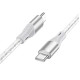 Кабель BOROFONE BX96 Ice crystal 60W silicone charging data cable Type-C to Type-C Gray (BX96CCG)