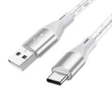 Кабель BOROFONE BX96 Ice crystal silicone charging data cable Type-C Gray (BX96CG)