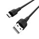 Кабель BOROFONE BX30 USB to Micro  2.4A, 1m, silicone, TPE connectors, Black (BX30MB)