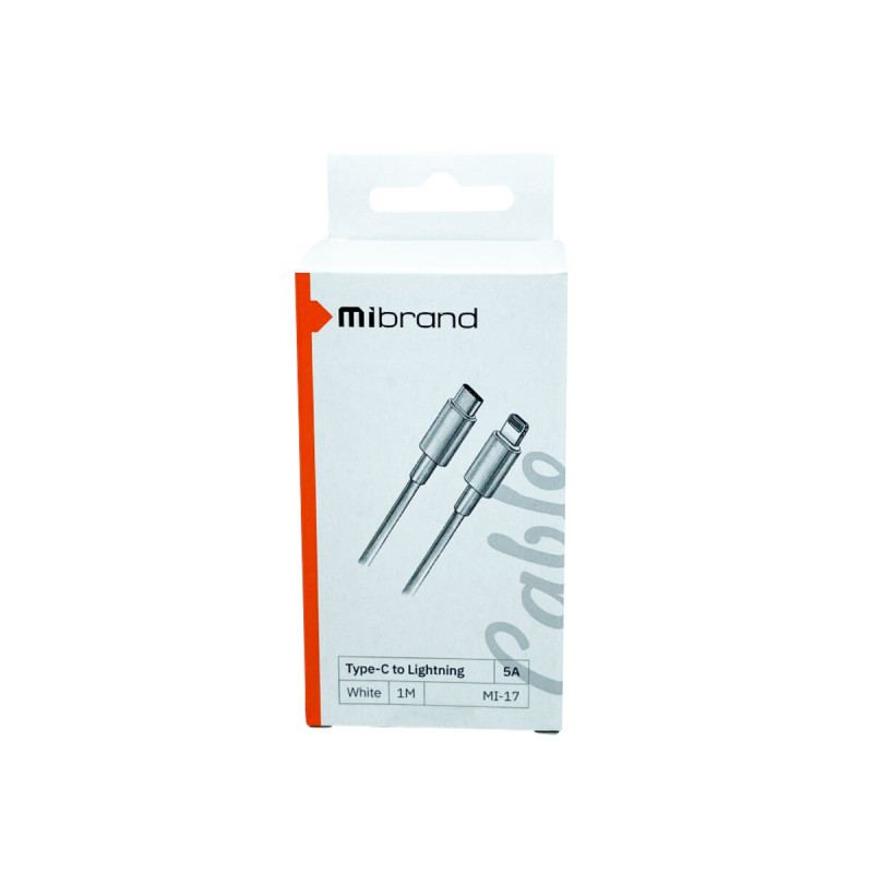 Кабель Mibrand MI-17 Flexible Charging Line Type-C for Lightning 5A 1m White (MIDC/17TLW)