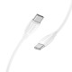 Кабель BOROFONE BX19 Type-C to Type-C 3A, 60W, 1m, PVC, PVC connectors, White (BX19CCW)