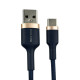 Кабель Mibrand MI-71 Metal Braided Cable USB for Type-C  2.4A 1m Navy Blue (MIDC/71TNB)