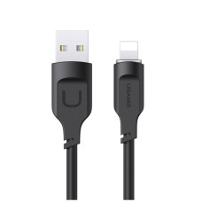 Кабель Usams US-SJ565 Lightning 2.4A Charging & Data Cable Lithe Series 1.2m Black (SJ565USB01)