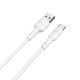 Кабель BOROFONE BX30 USB to Type-C, 3A, 1m, silicone, TPE connectors, White (BX30CW)