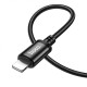 Кабель HOCO X91 Radiance PD charging data cable for iP(L=3M) Black (6931474788696)