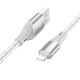 Кабель BOROFONE BX96 Ice crystal silicone charging data cable iP Gray (BX96LG)