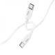 Кабель HOCO X87 Magic silicone 60W PD charging data cable for Type-C to Type-C White (6931474783264)