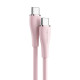 Кабель Vention USB 2.0 C Male to C Male 5A Cable 1.5M Pink Silicone Type (TAWPG) (TAWPG)
