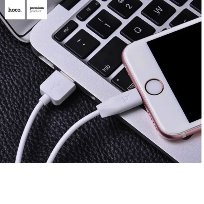 Кабель HOCO X1 USB to Micro  2.4A, 2m, PVC, PVC connectors, White (6957531042686)