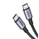 Кабель UGREEN US316 USB-C to USB-C 2.0 Cable 100W Alu Case with Braid 1.5m (Space Gray) (UGR-70428) (UGR-70428)