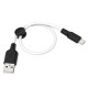 Кабель HOCO X21 Plus USB to Micro 2.4A, 0.25m, silicone, silicone connectors, Black+White (6931474712394)