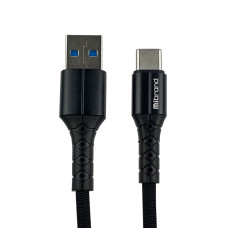 Кабель Mibrand MI-12 High Current Charging Line USB for Type-C 5A 1m Black (MIDC/12TB)