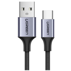 Кабель UGREEN US288 USB-A 2.0 to USB-C Cable Nickel Plating Aluminum Braid 1m (Black) (UGR-60126) (UGR-60126)