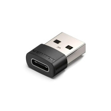 Адаптер Vention USB 2.0 Male to USB-C Female Adapter Black PVC Type (CDWB0) (CDWB0)