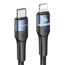 Кабель Usams US-SJ538 U76 Type-C to Lightning PD 30W Fast Charging & Data Cable 1.2m Black (SJ538USB01)