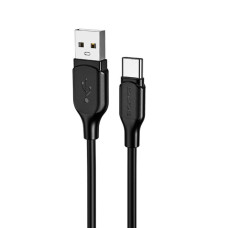 Кабель BOROFONE BX42 USB to Type-C 3A, 1m, silicone, TPE connectors, Black (BX42CB)