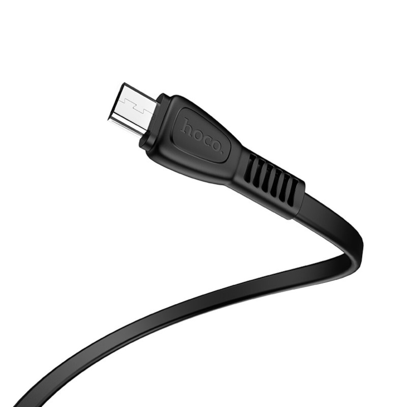 Кабель HOCO X40 USB to Micro 2.4A, 1m, TPE, TPE connectors, Black (6931474711670)