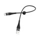 Кабель BOROFONE BX32 USB to Type-C 2.4A, 0.25m, nylon, aluminum+TPE connectors, Black (BX32CB0.25)