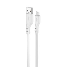 Кабель HOCO X97 Crystal color silicone charging data cable Micro light gray (6931474799852)