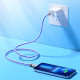 Кабель HOCO U113 Solid PD silicone charging data cable iP Blue (6931474790026)