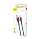 Кабель Baseus Cafule Cable USB For Micro 2.4A 1m Red+Black (CAMKLF-B91)