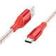 Кабель BOROFONE BX96 Ice crystal silicone charging data cable Type-C Red (BX96CR)