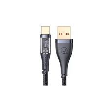 Кабель Usams US-SJ572 Type-C 66W Aluminum Alloy Transparent Data Cable --Icy Series 1.2m (SJ572USB01)